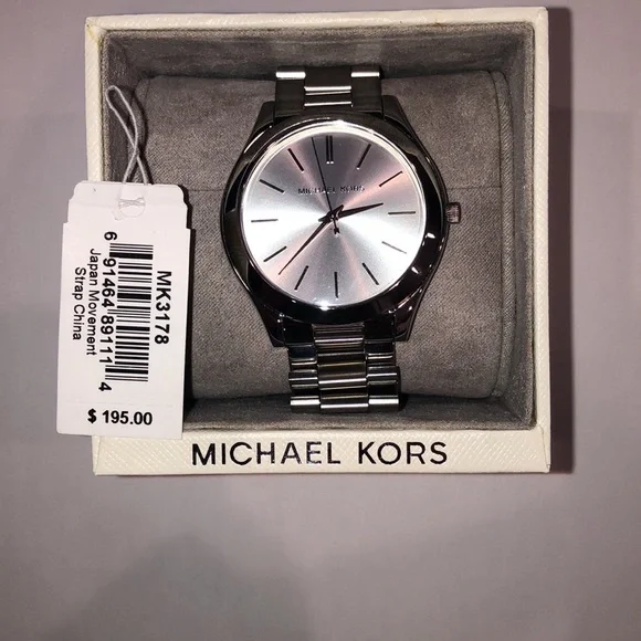 Michael Kors | Accessories | Silver Slim Mk Runway Watch  display picture 1